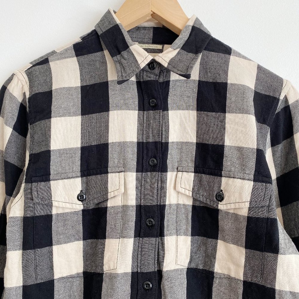 Denim & Supply NWOT Ralph Lauren Women's Long Sleeve Cotton Shirt, Black/Wh, M - Picture 6 of 9